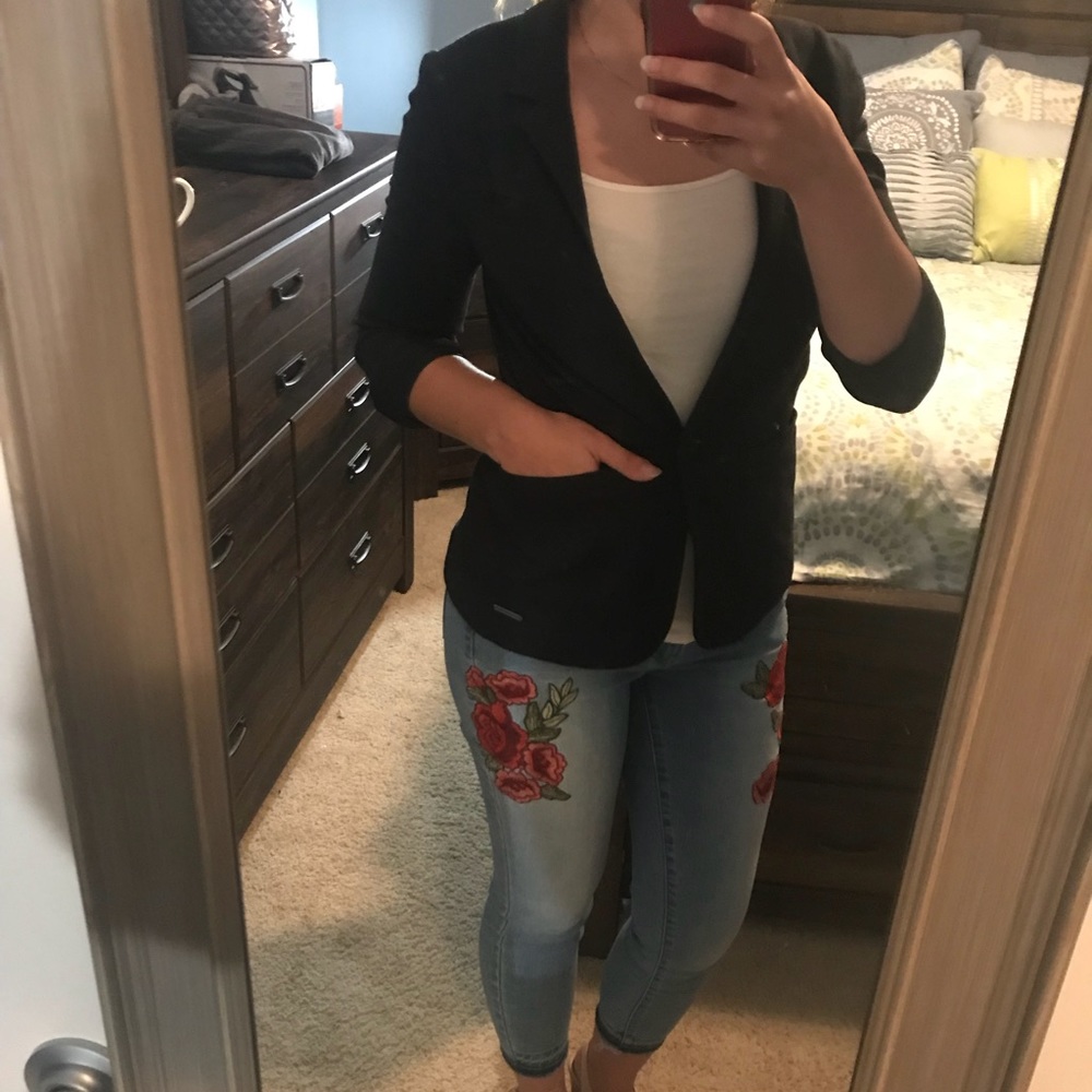 Navy blazer A&F